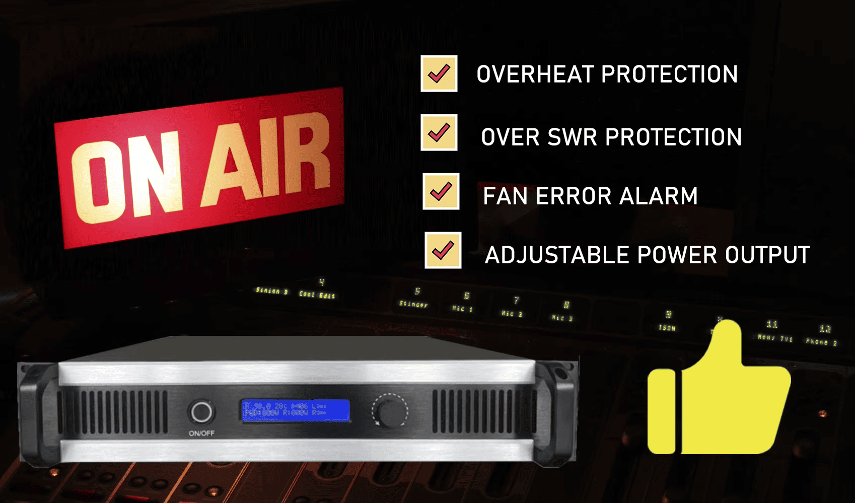 FM transmitter SWR protection antenna connection issue