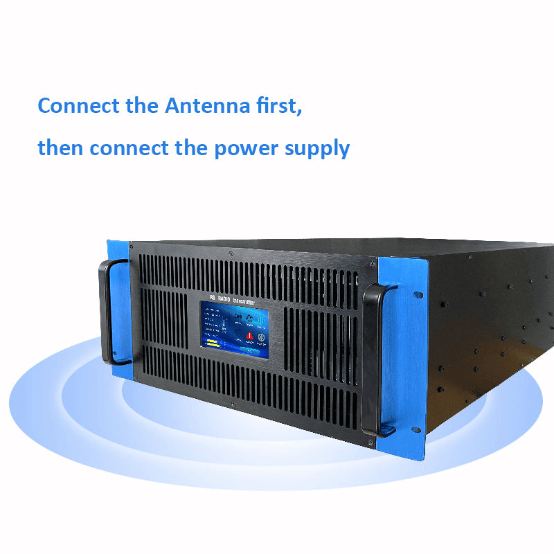 FM transmitter powered without antenna connection