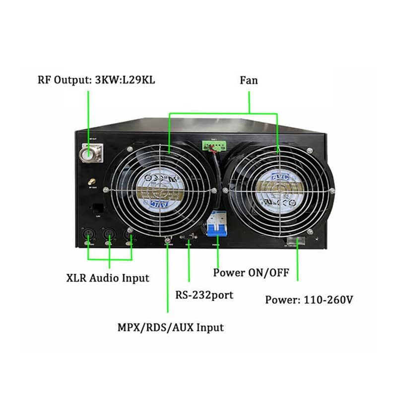 High power FM transmitter cooling system