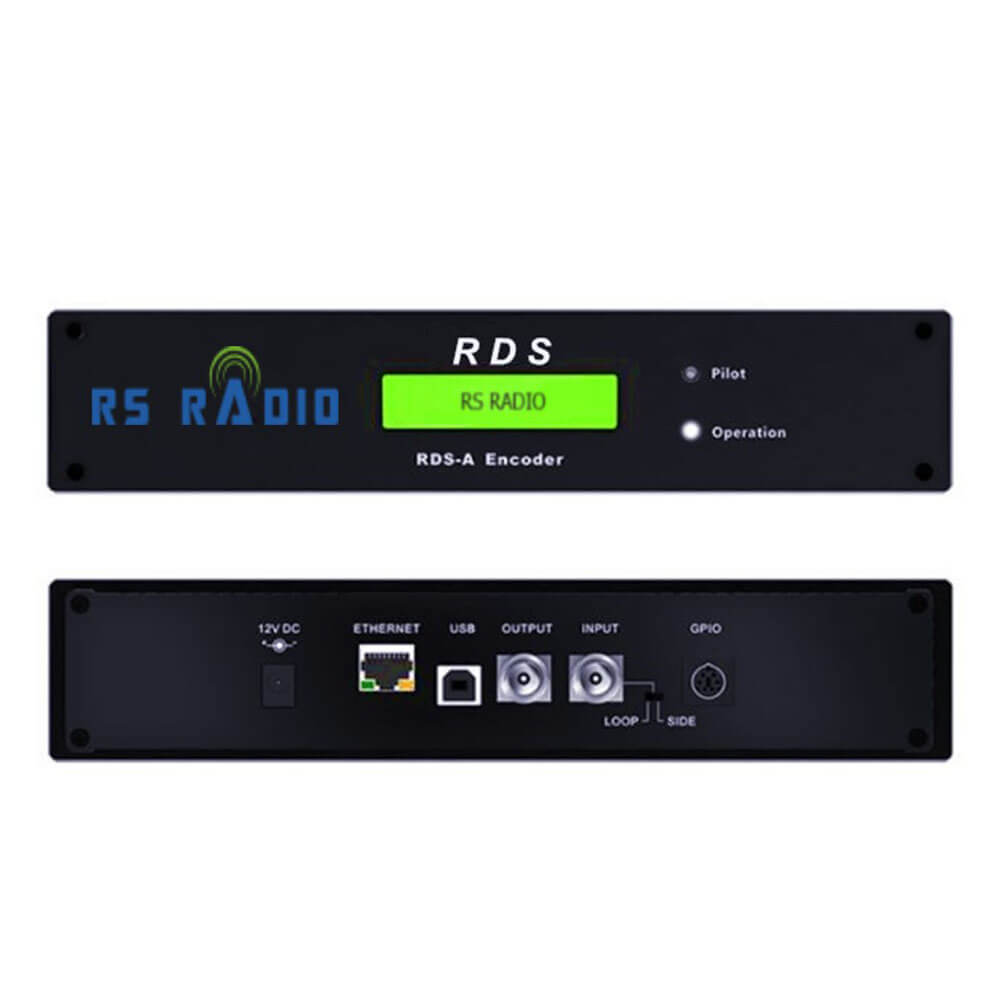 RDS encoder showing station name on radio display