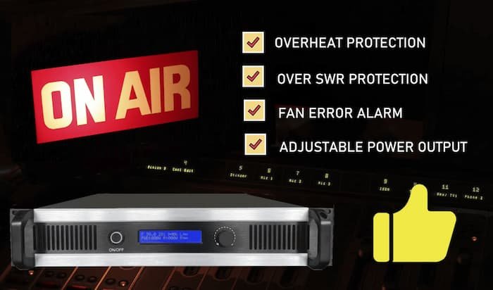 500W FM Transmitter complete broadcast kit packaging