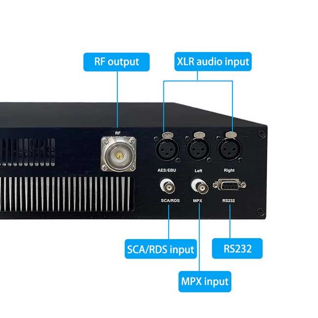 500W FM Transmitter LCD control interface
