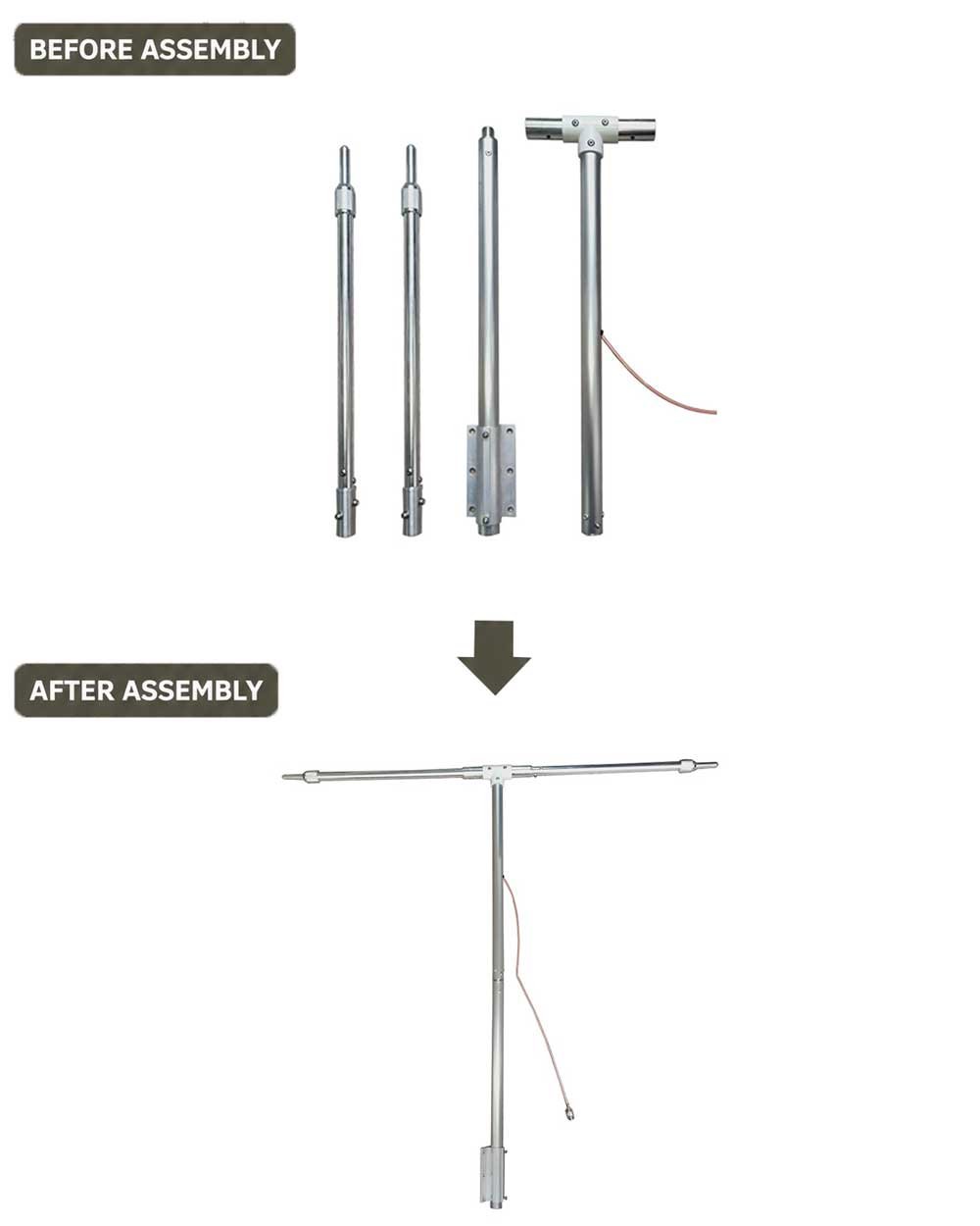 FM broadcast antenna for 100W transmitter