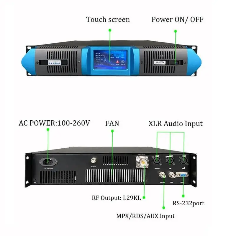 300-2000W FM transmitter