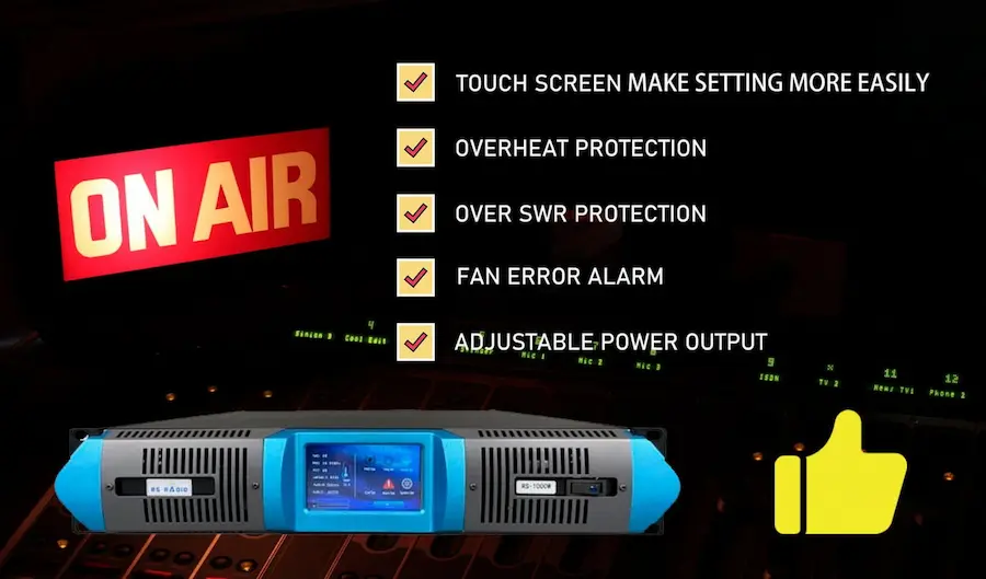 300-2000W FM Transmitter complete broadcast kit packaging