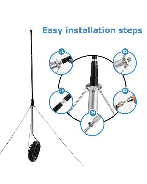 FM broadcast antenna for 30W transmitter