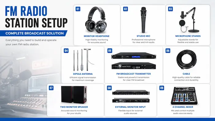 Customer radio station built with Risheng equipment - click to play video
