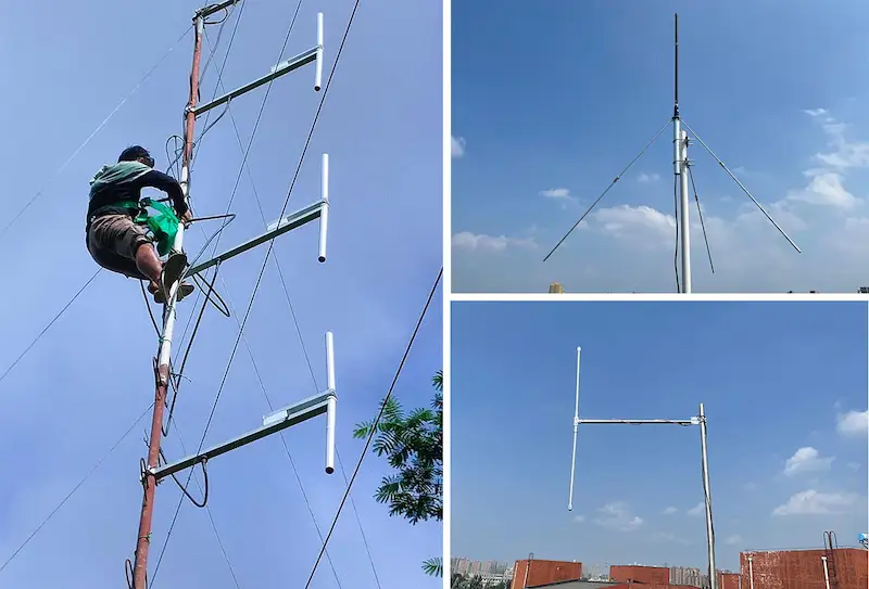 Comparison of 1-bay, 2-bay, and 4-bay FM antenna configurations